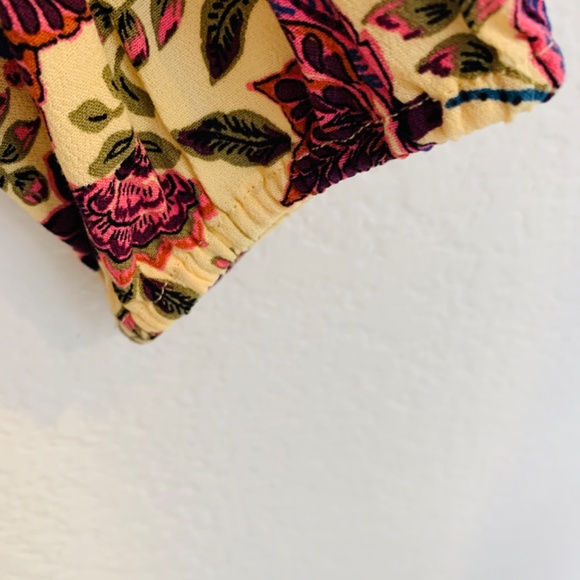 Torrid Floral Tunic Top 3X Tassels V- Neck Cream Purple Boho Cottage Core Fairy - Picture 9 of 14